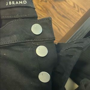 J Brand Black Jeans Button Accent